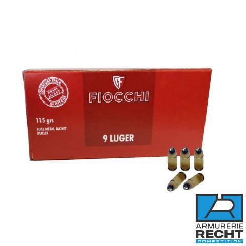 CARTOUCHES FIOCCHI CALIBRE 9x19 -115gr