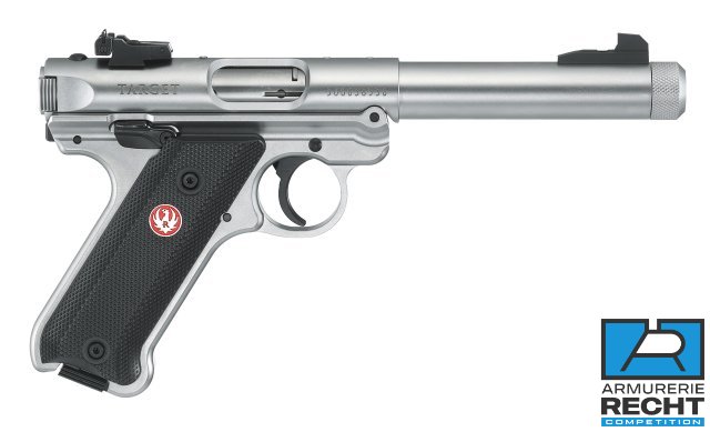 PIST RUGER MARK IV .22LR INOX TARGET CANON BULL FILETE 