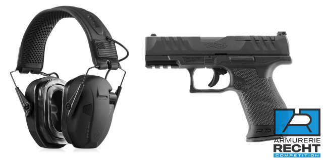 OFFRE SPECIALE: Pistolet Walther PDP 9x19 + Casque antibruit Savior Apollo offert !