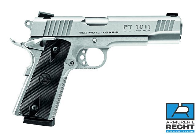 PISTOLET TAURUS MOD. PT1911 MATTE STAINLESS STEEL CAL.45ACP